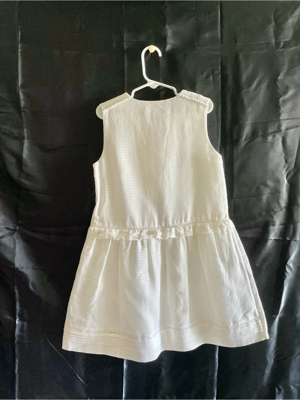 Burberry White Lace-Front Sleeveless Dress for Girls